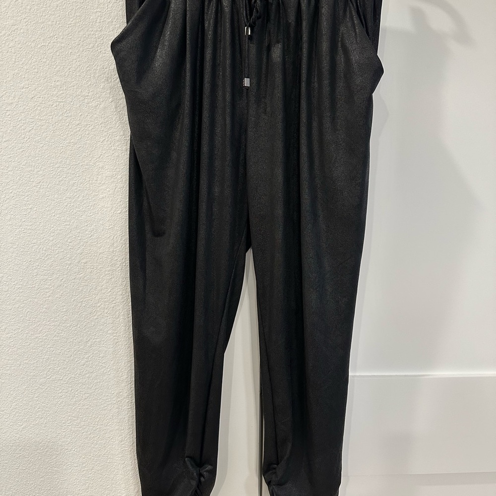 Ariella Textured Black Joggers